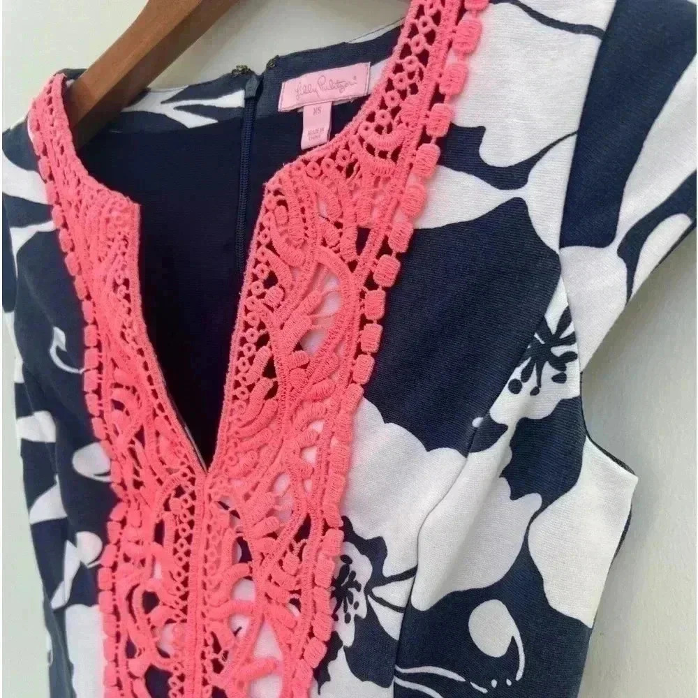 Lilly Pulitzer BRIELLA BRIGHT NAVY Johnny B Fit & Flare DRESS - Picture 5 of 9